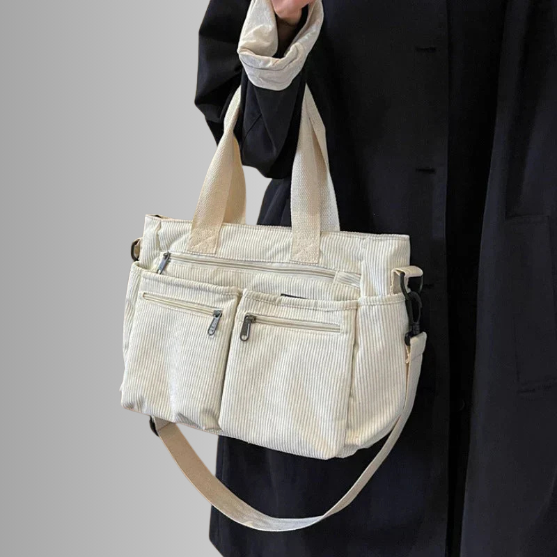 Urban Cord Tote | Stylish & Practical Shoulder Bag