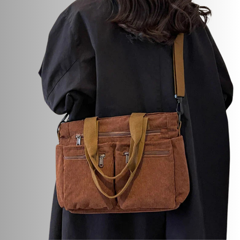 Urban Cord Tote | Stylish & Practical Shoulder Bag