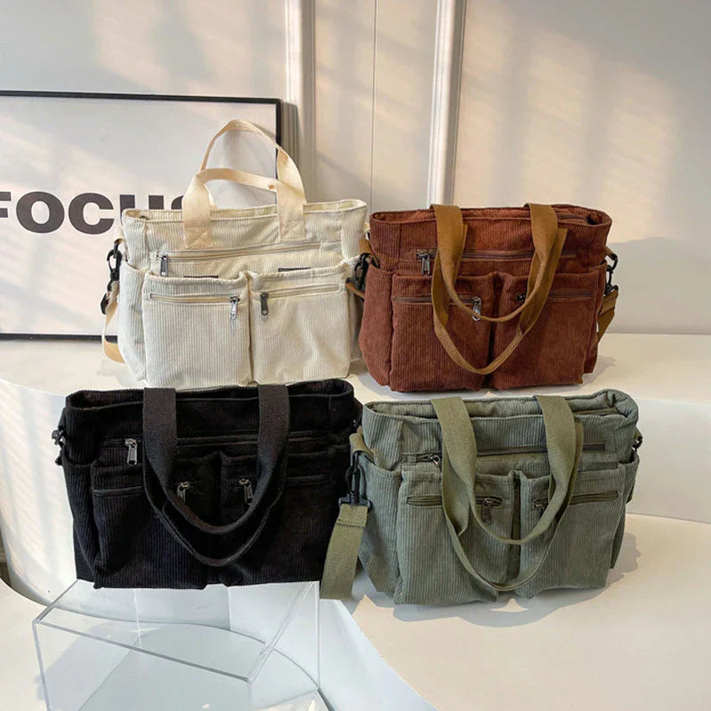 Urban Cord Tote | Stylish & Practical Shoulder Bag