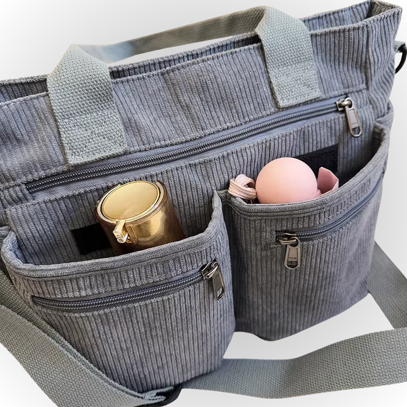 Urban Cord Tote | Stylish & Practical Shoulder Bag