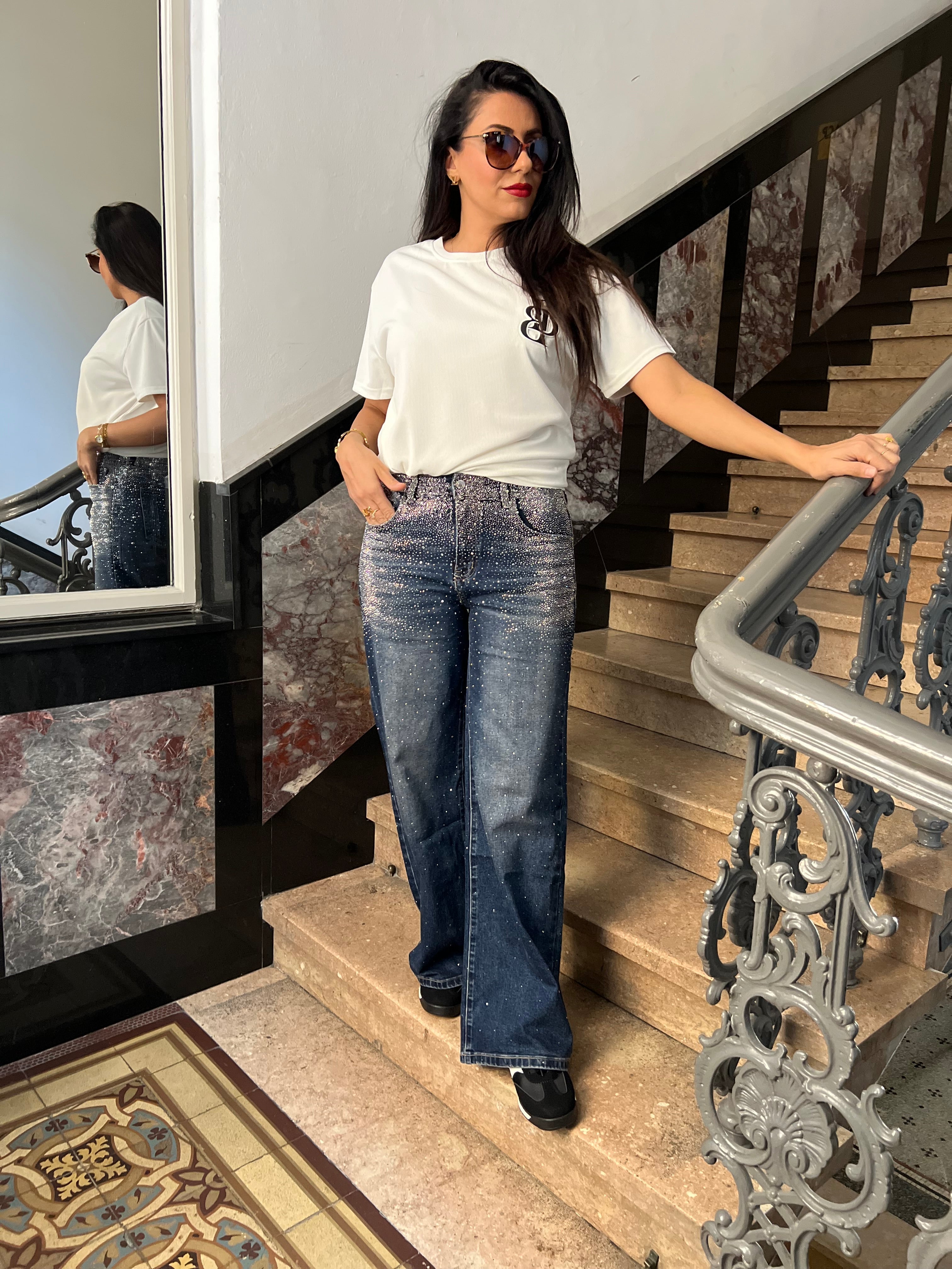 Aurrelia | Danity Glitter Baggy Jeans