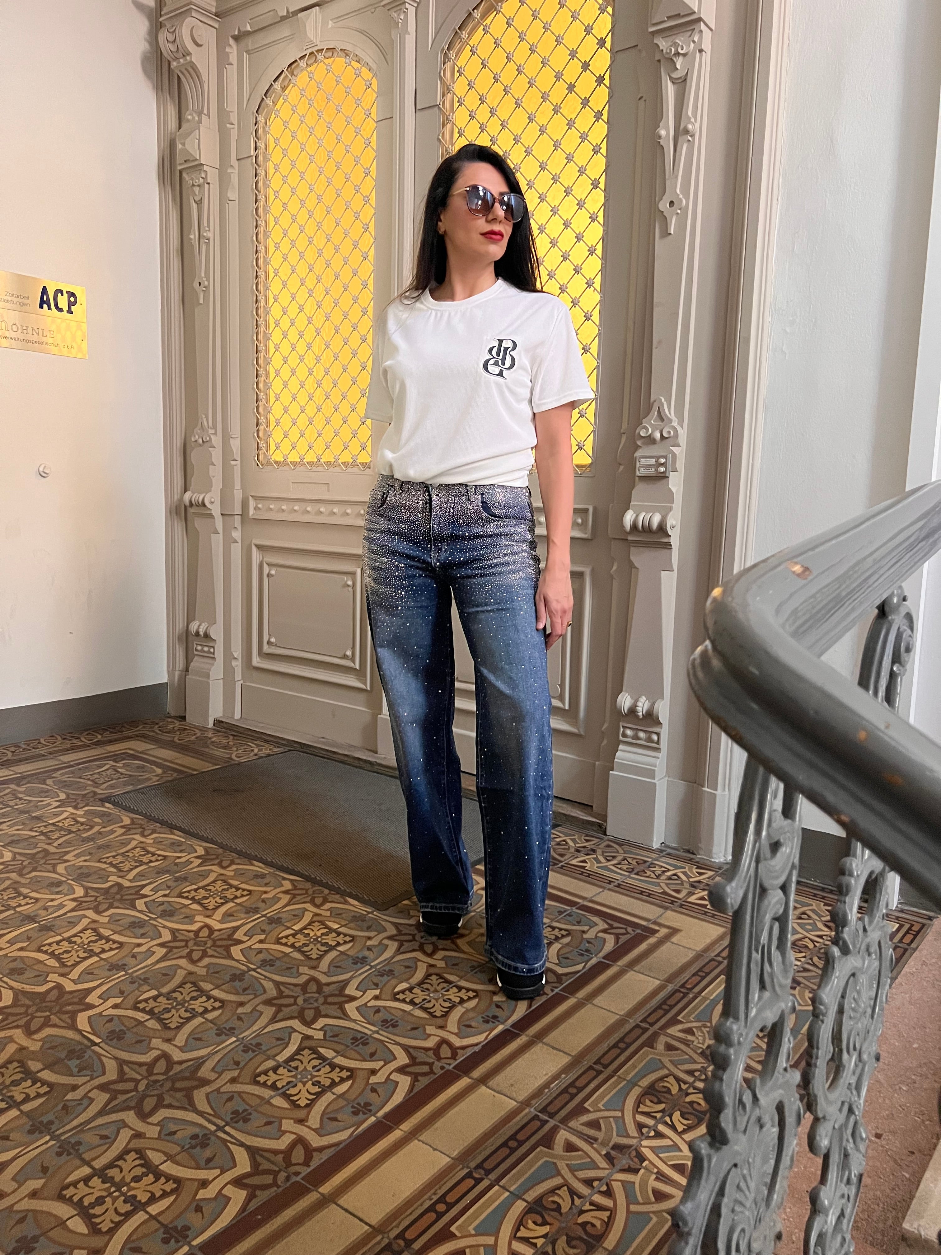Aurrelia | Danity Glitter Baggy Jeans
