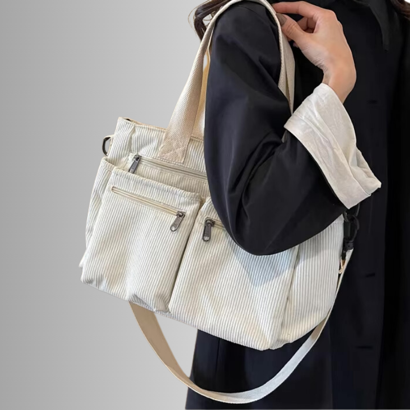 Urban Cord Tote | Stylish & Practical Shoulder Bag