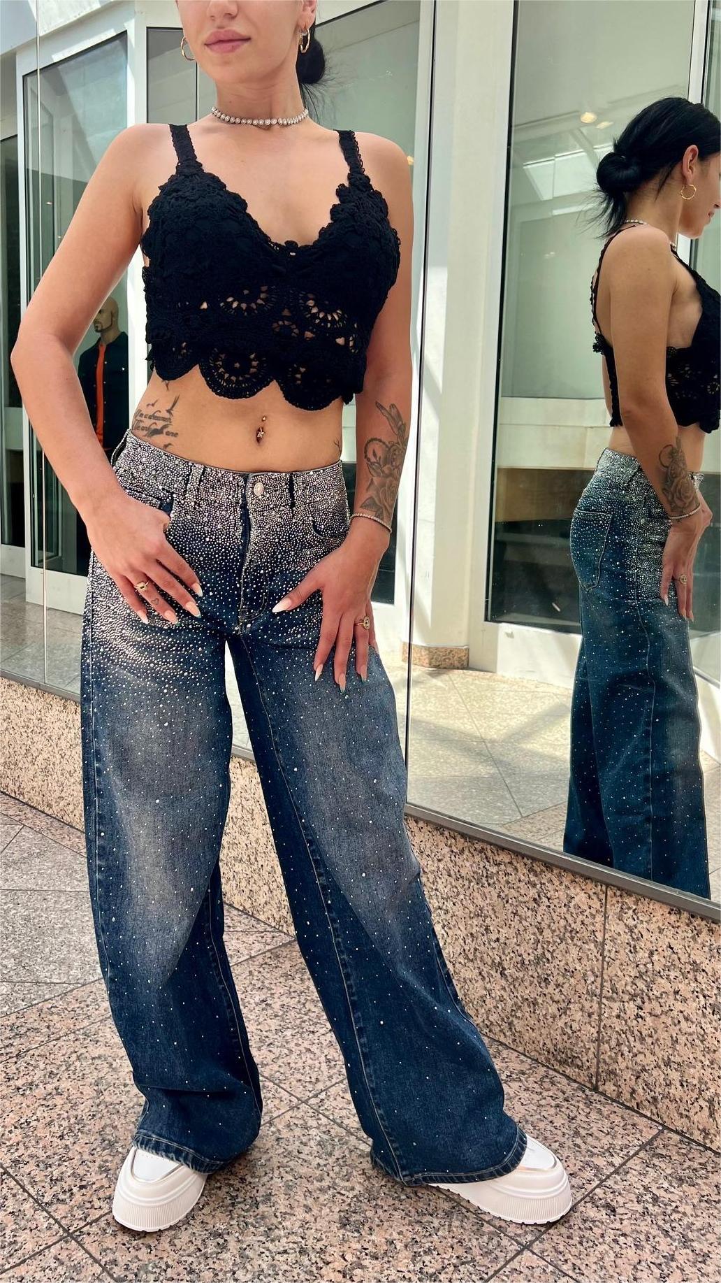 Aurrelia | Danity Glitter Baggy Jeans