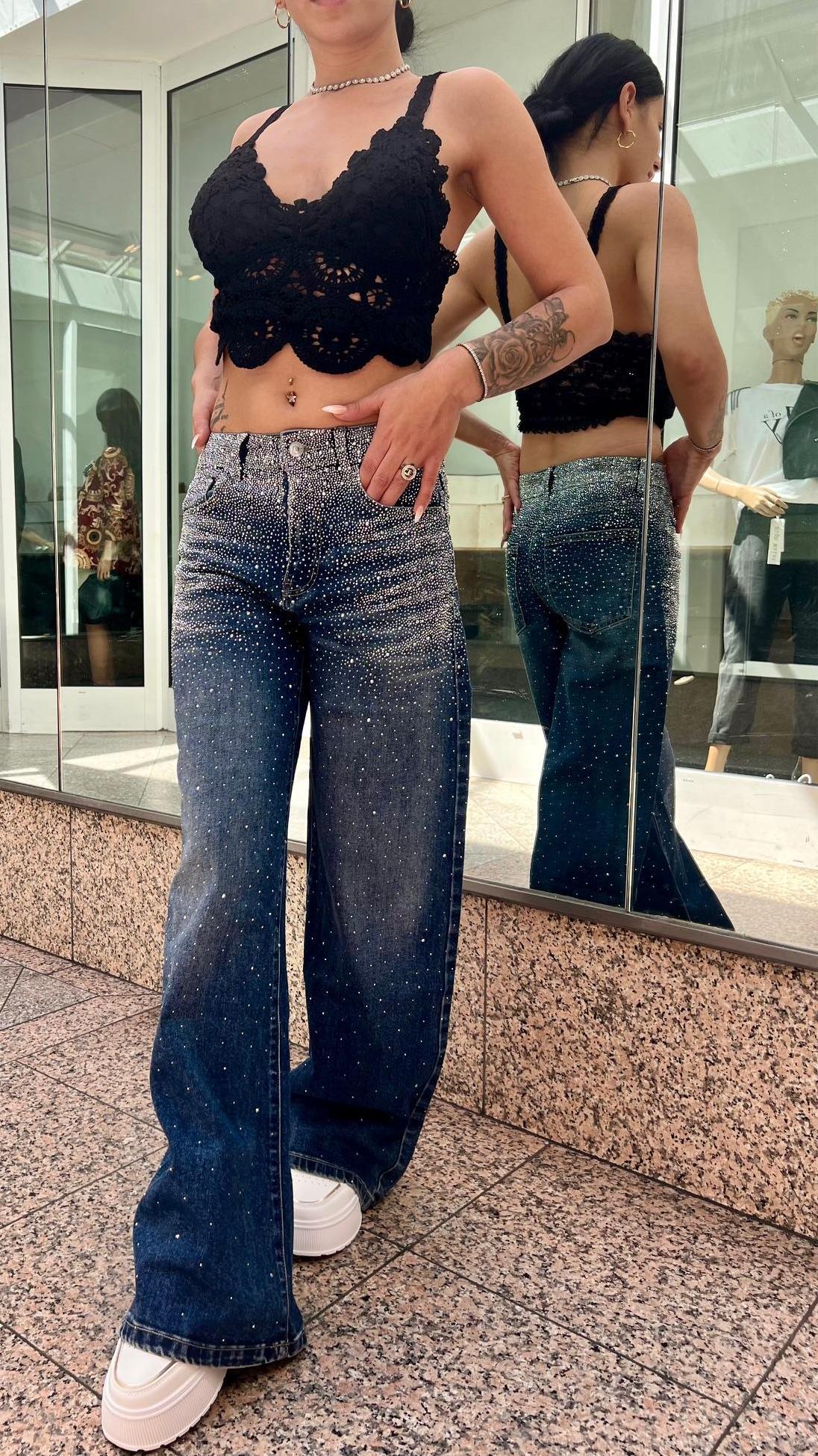 Aurrelia | Danity Glitter Baggy Jeans
