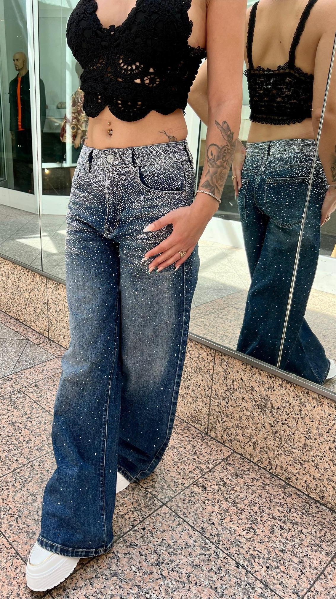 Aurrelia | Danity Glitter Baggy Jeans