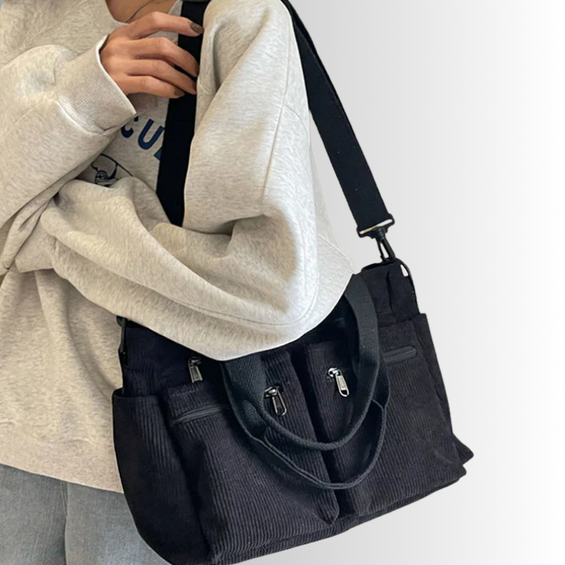 Urban Cord Tote | Stylish & Practical Shoulder Bag