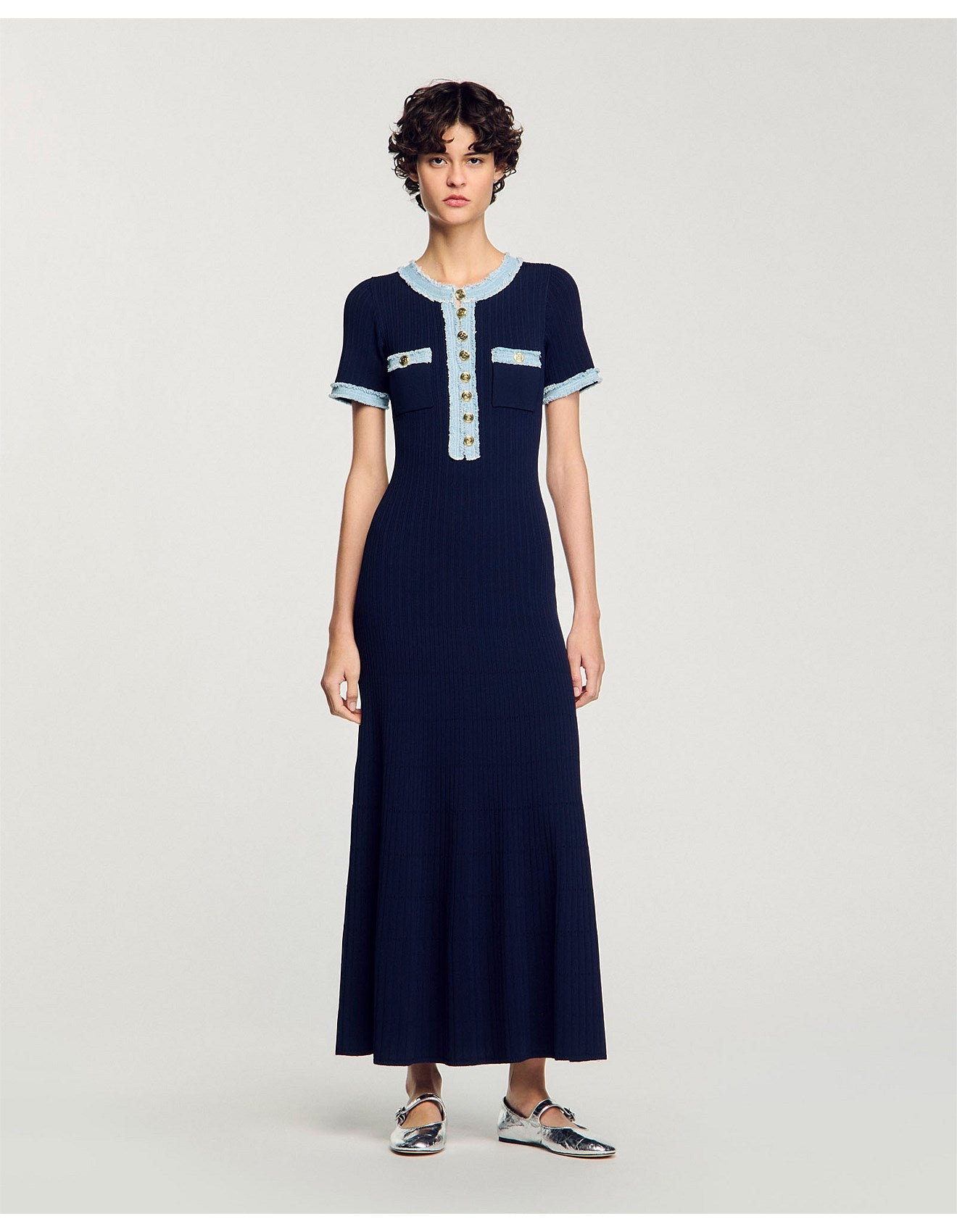 Vayla™ | Knit & Denim Dress