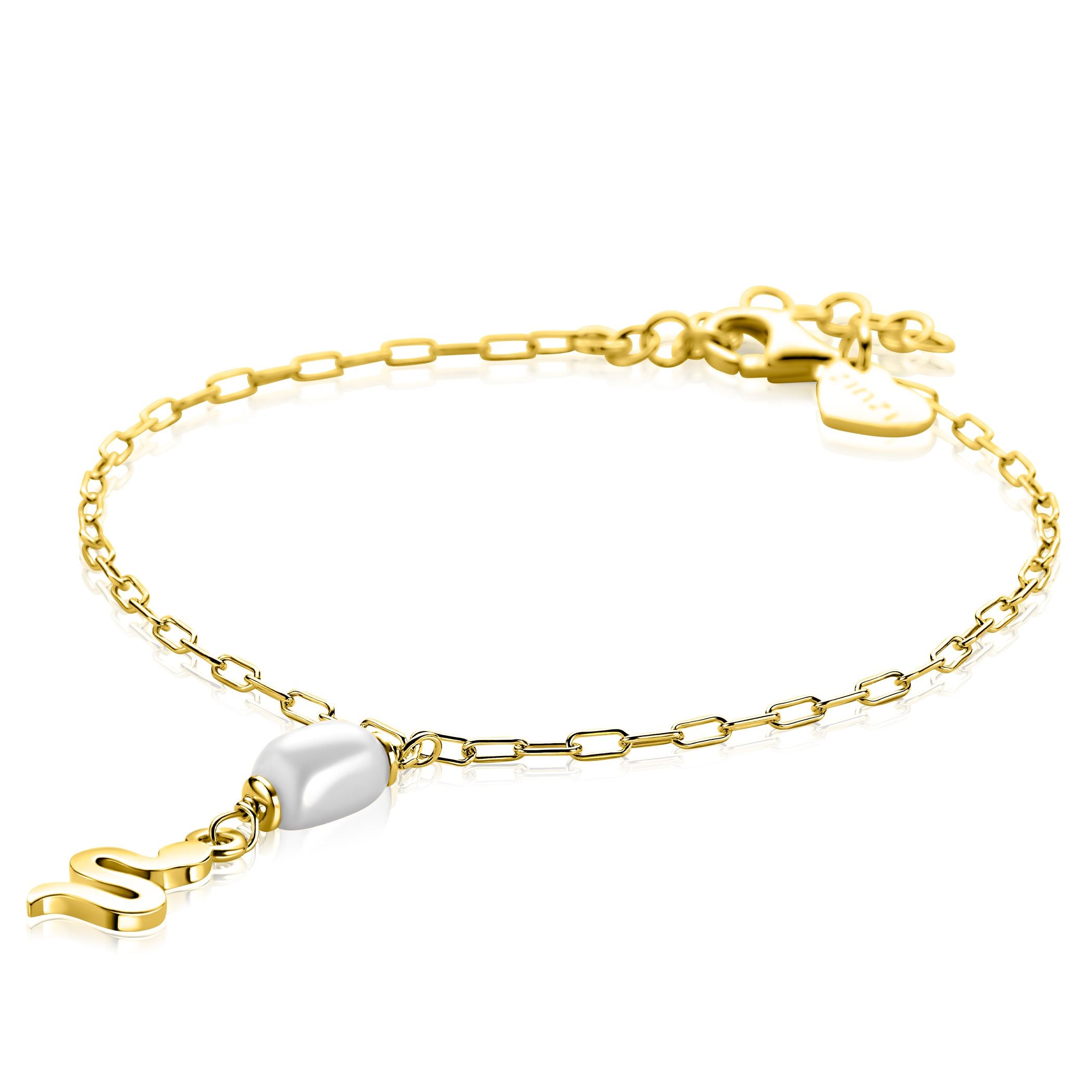 Aurrelia | Serpent Pearl Paperclip Bracelet