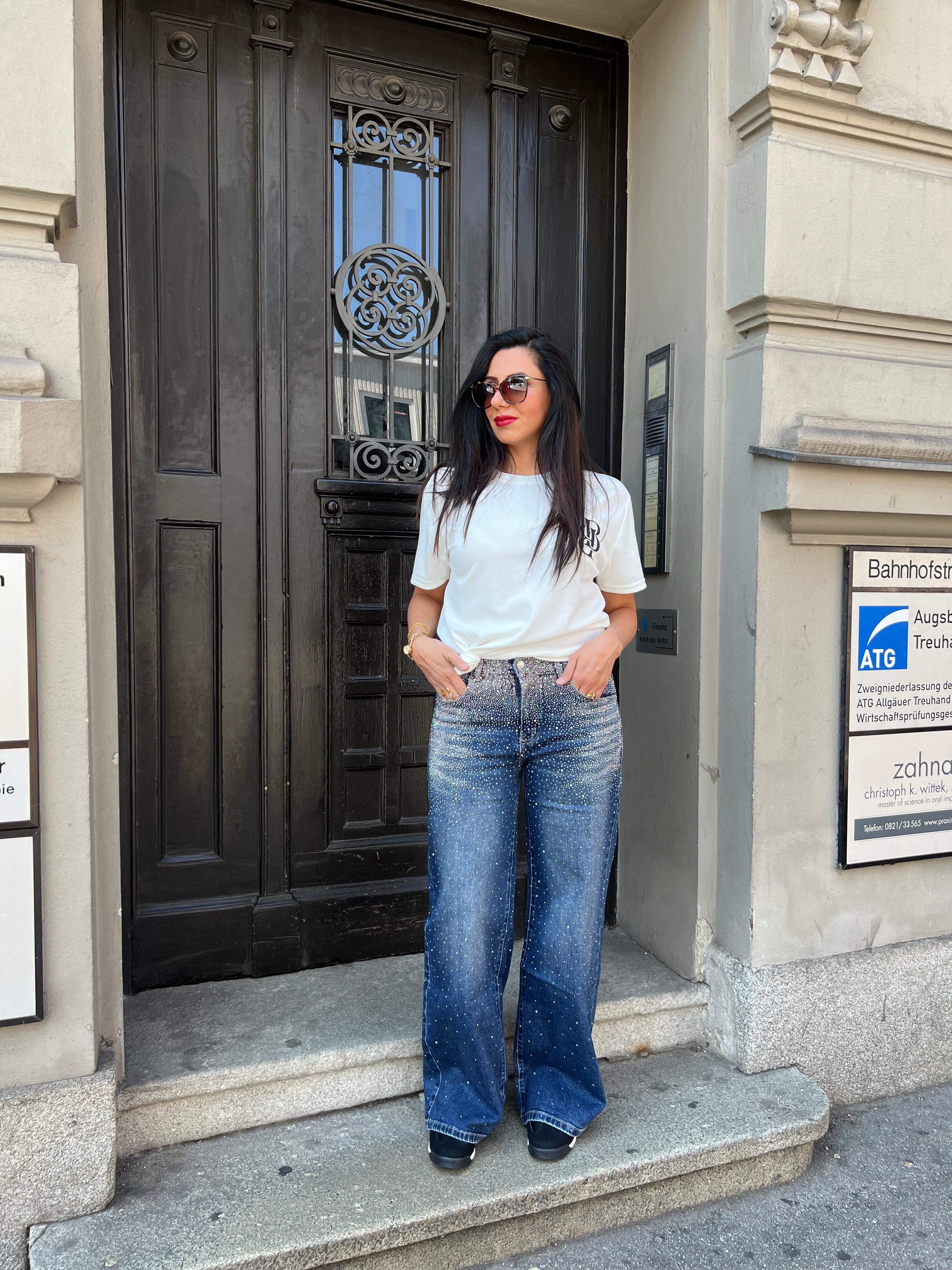 Aurrelia | Danity Glitter Baggy Jeans