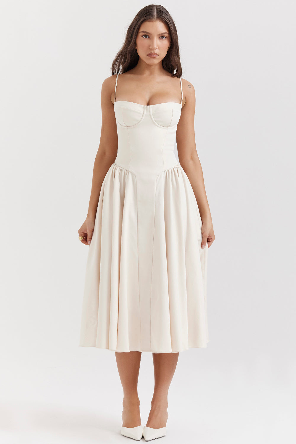 Soraya Dress – Elegant Corset Midi Dress