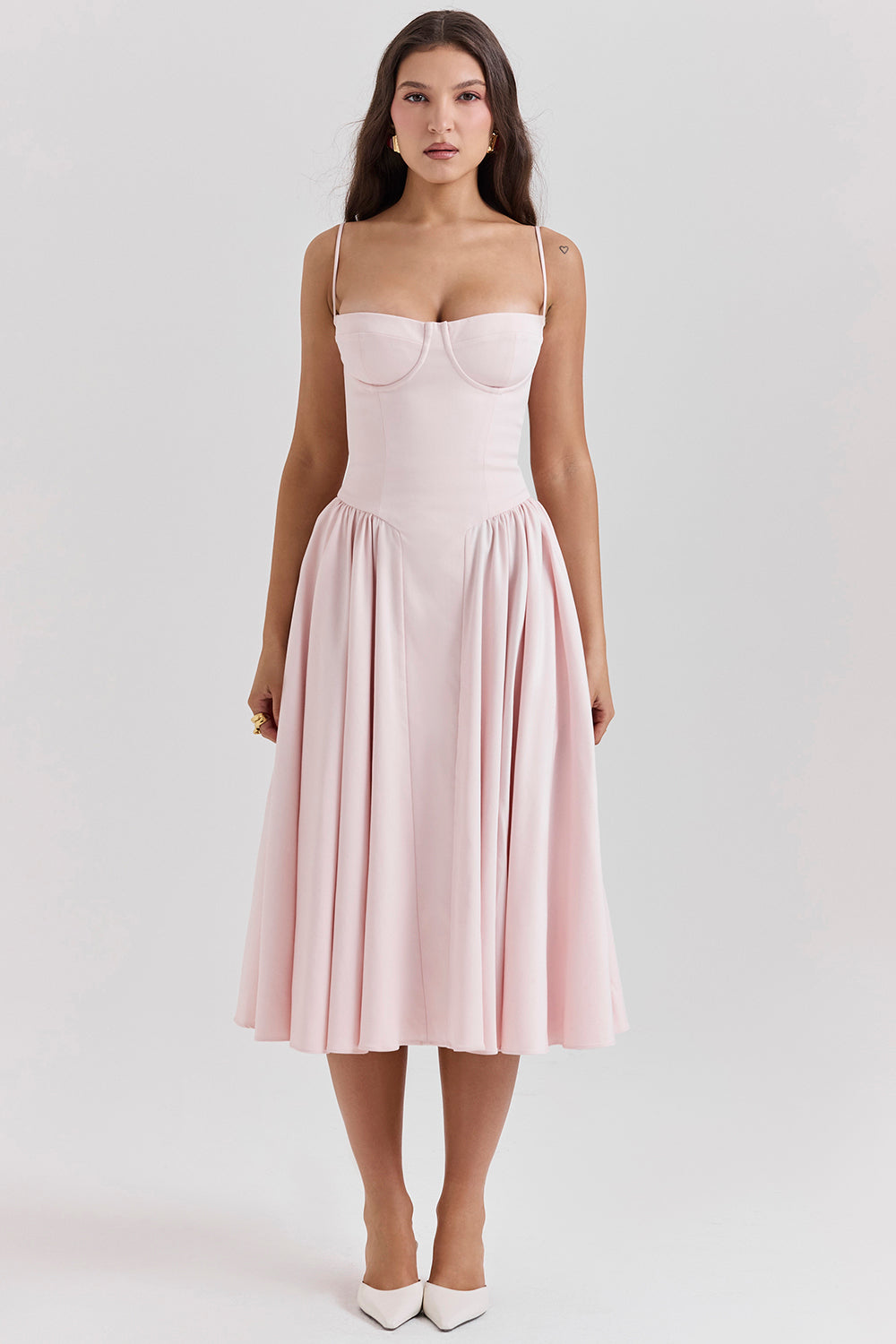 Soraya Dress – Elegant Corset Midi Dress