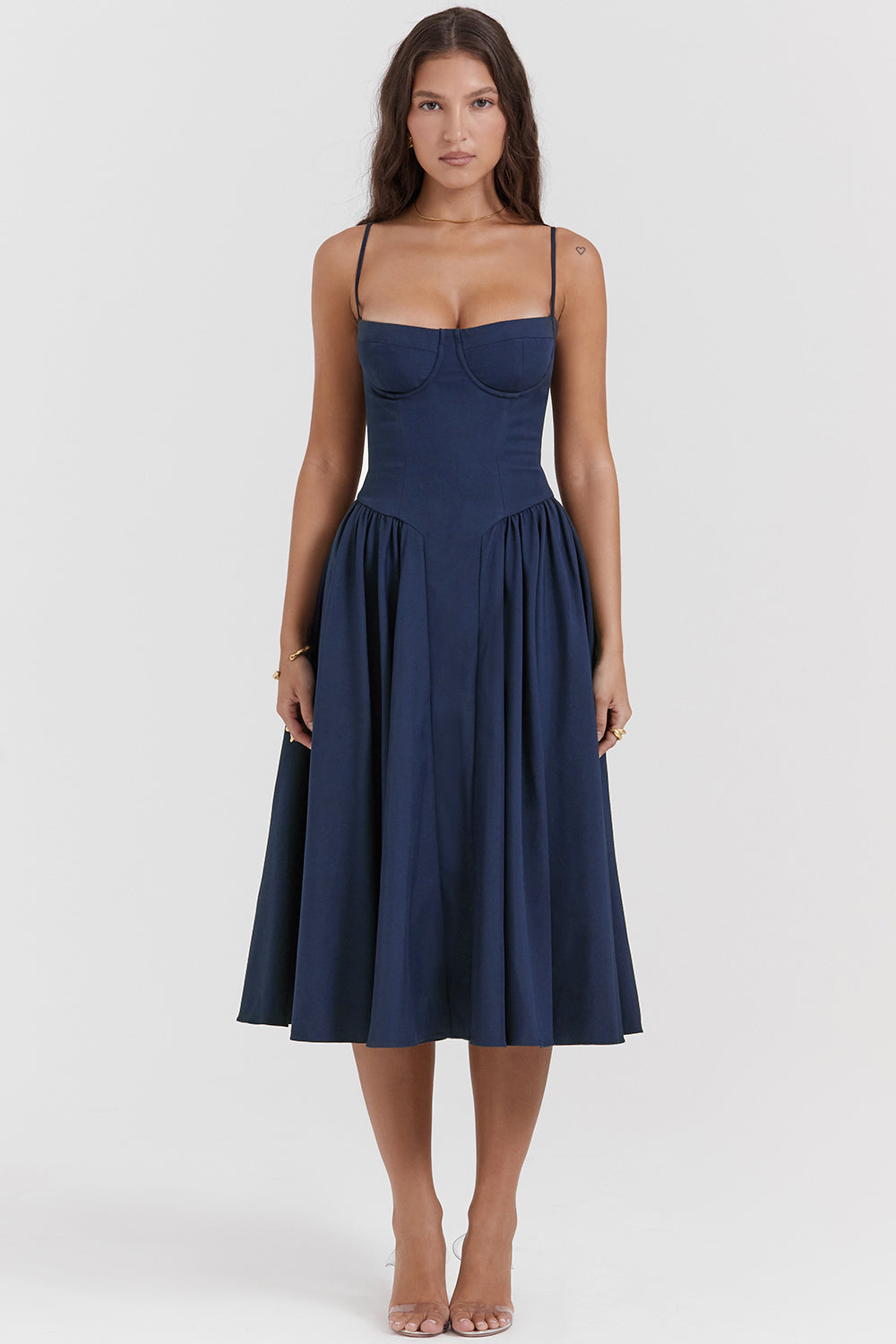 Soraya Dress – Elegant Corset Midi Dress